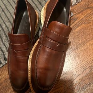 Ecco Rich Brown Leather Loafers